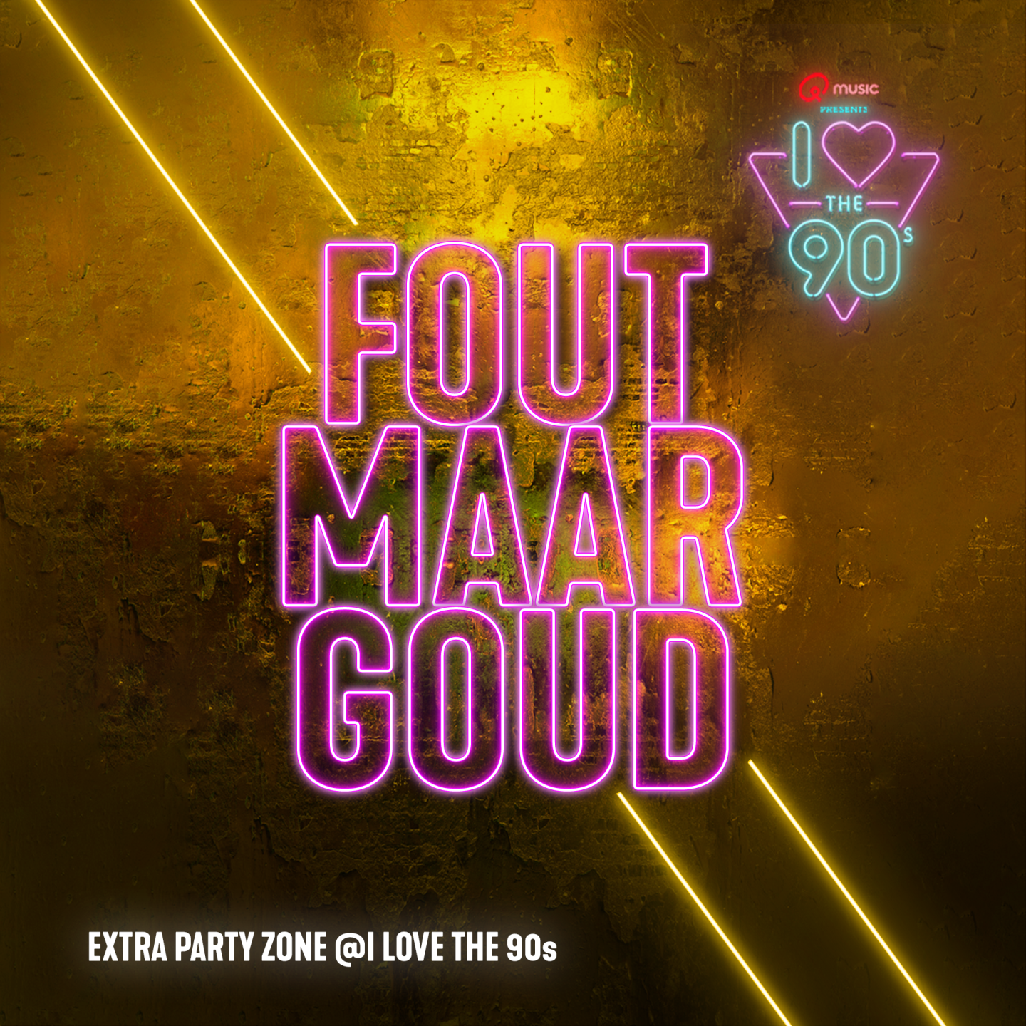 💥🎶 Get ready to unleash your best dance moves and sing your heart out to the ultimate guilty pleasure hits of the '90s at our &lsquo;Fout maar Goud&rsquo; stage! 🔥